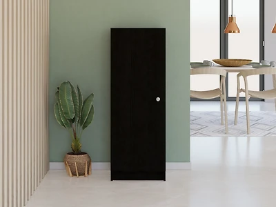 Depot E-shop Uluru Kitchen Pantry, Single Door Cabinet, Four Interior Shelves