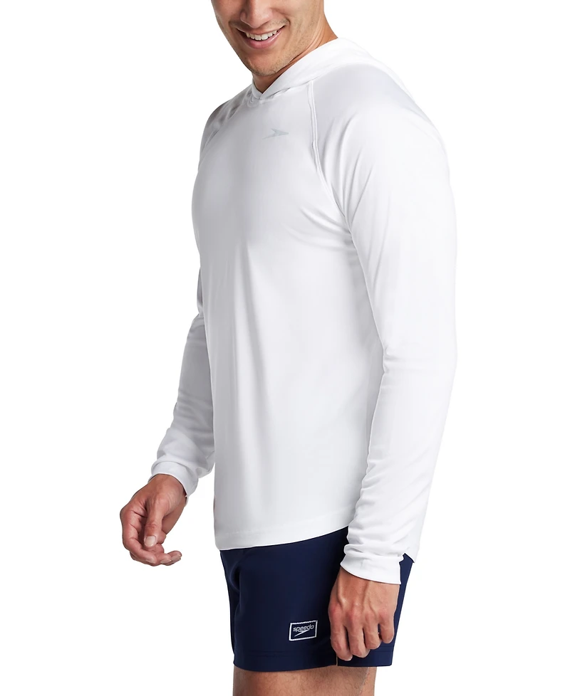 Speedo Men's Baybreeze Long Sleeve Hooded Performance Swim Shirt