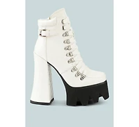 Boogie High Platform Lace Up Boots