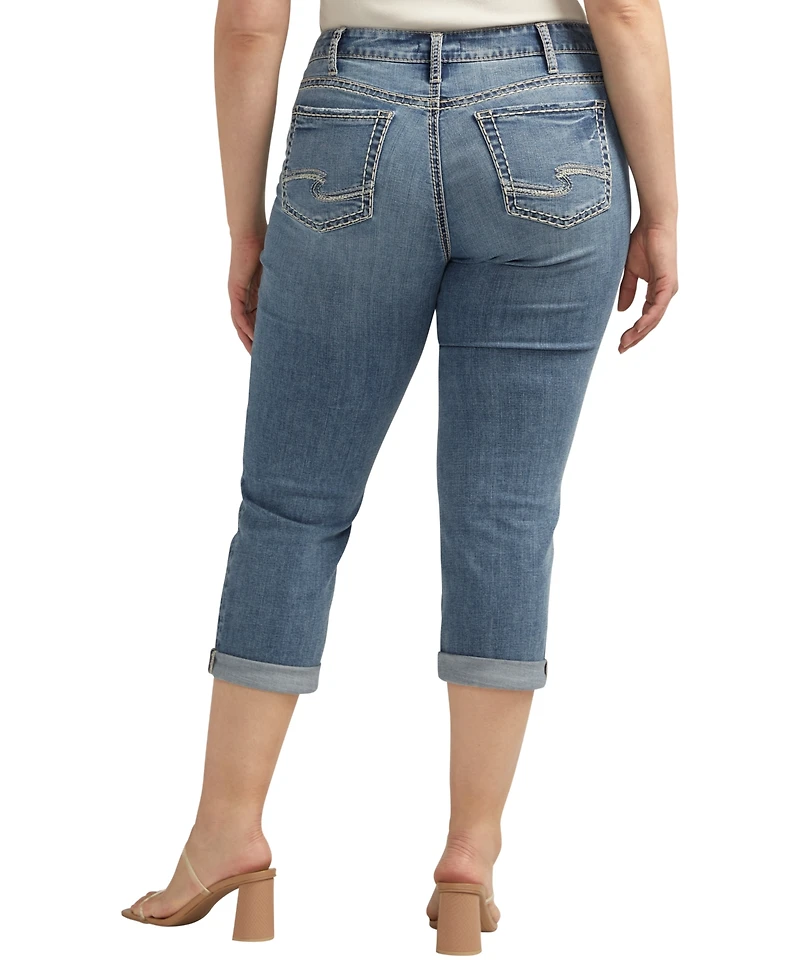Silver Jeans Co. Plus Suki Mid Rise Curvy Fit Capri