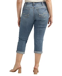 Silver Jeans Co. Plus Suki Mid Rise Curvy Fit Capri