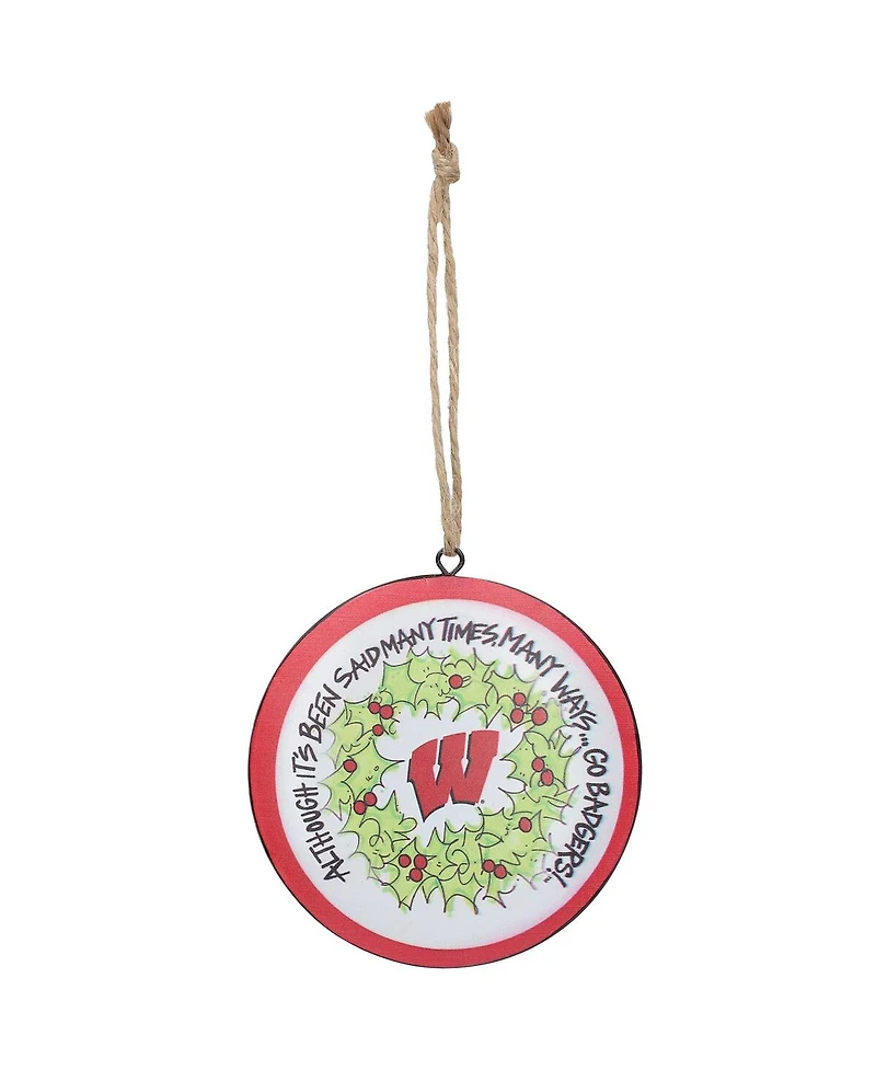 Wisconsin Badgers Metal Ornament