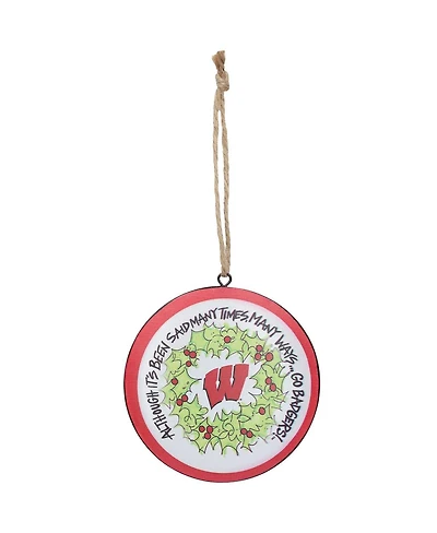 Wisconsin Badgers Metal Ornament