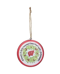 Wisconsin Badgers Metal Ornament