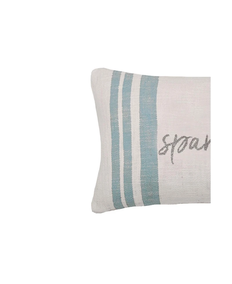 Morgan Sparkle Woven Christmas Throw Pillow, 14" x 22"