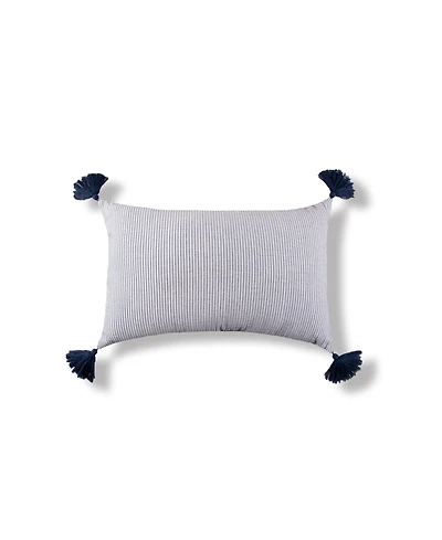 Bree Striped Dune Tan Cotton Decor Accent Pillow, 14" x 22"