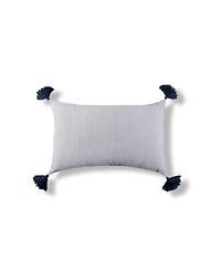 Bree Striped Dune Tan Cotton Decor Accent Pillow, 14" x 22"