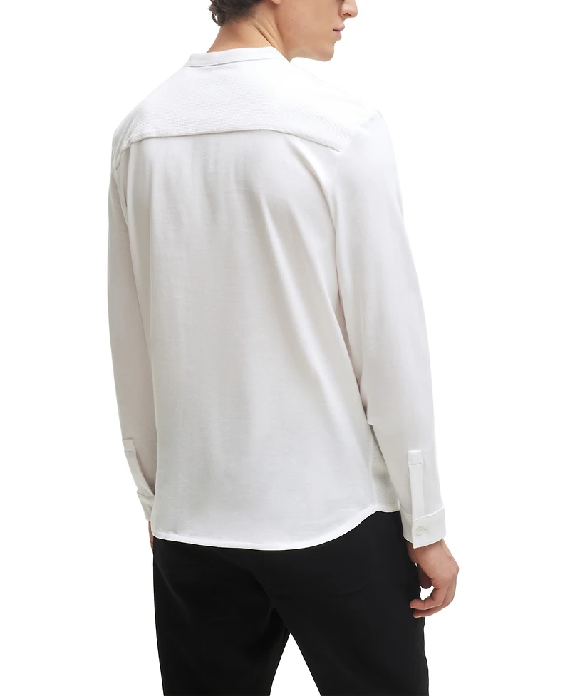 Boss by Hugo Boss Men's Henley Neckline Polo Shirt