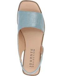 Journee Collection Women's Brinsley Slingback D'Orsay Flat Sandals