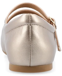 Journee Collection Women's Darlin Multi Strap Mary Jane Square Toe Flats