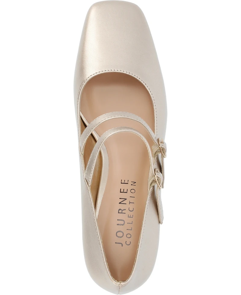 Journee Collection Women's Nally Double Strap Mary Jane Pumps