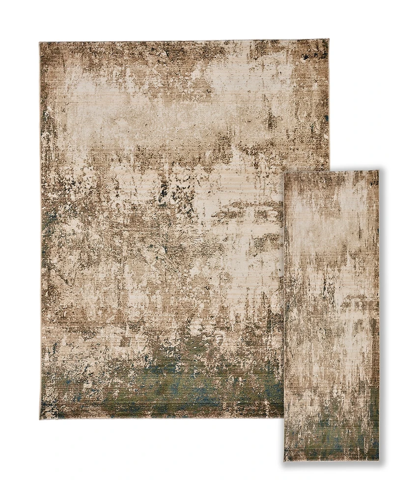 Km Home Axis Abstract 2'6" x 8', 9' x 12' Area Rug Set, 2 Piece