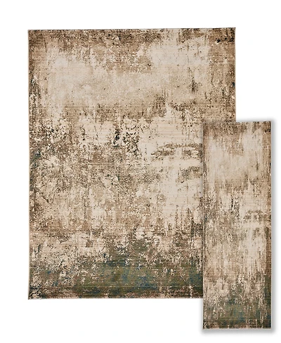 Km Home Axis Abstract 2'6" x 8', 9' x 12' Area Rug Set, 2 Piece