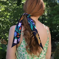 Jessie Zhao New York Silk Twilly Of Jungle Night