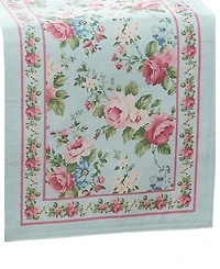 Vintage-Like Floral Garden Table Runner, 13" x 70"