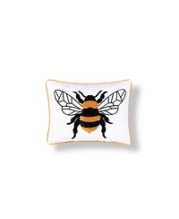 14" x 18" Spring Summer Bumble Bee Tufted Accent Throw Pillow