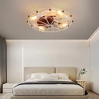 Streamdale Caged Ceiling Fan with Remote, Industrial Modern
