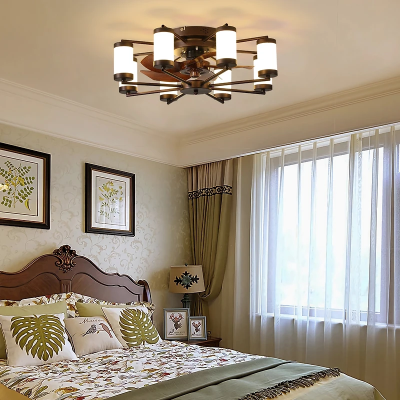 Streamdale 21.7" Ceiling Fan with Remote and Dimmable Light