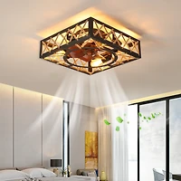 Streamdale Farmhouse Rustic Ceiling Fan with Remote and 6 Speeds