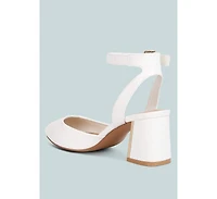 hyatt metallic sling block heel sandals