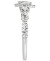 Diamond Pear Three Stone Engagement Ring (1 ct. t.w.) in 14k White Gold