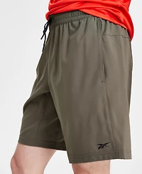 Reebok Men's Regular-Fit Moisture-Wicking 9" Woven Drawstring Shorts