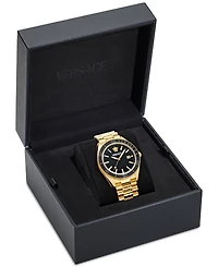Versace Men's Swiss Gold Ion Plated Stainless Steel Bracelet Watch 42mm