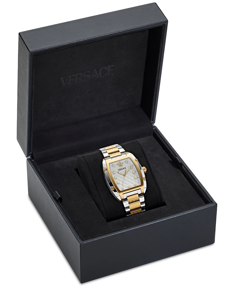 Versace Women's Swiss Two-Tone Stainless Steel Bracelet Watch 45x36mm