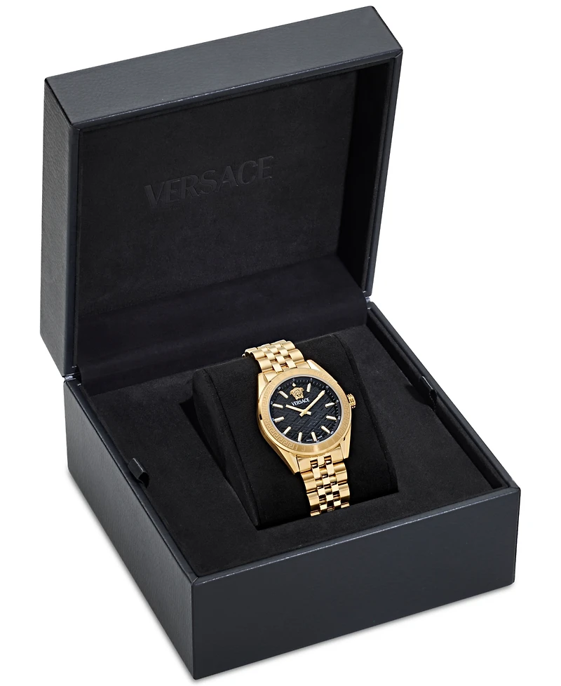 Versace Women's Swiss Gold Ion Plated Stainless Steel Bracelet Watch 36mm
