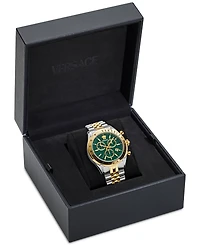 Versace Men's Swiss Chronograph Two-Tone Stainless Steel Bracelet Watch 44mm