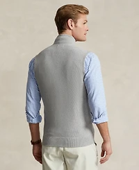 Polo Ralph Lauren Men's Mesh-Knit Cotton Full-Zip Sweater Vest
