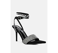 Zurin Womens Diamante Embellished Stiletto Sandals