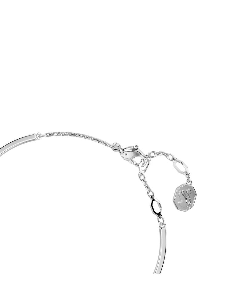 Swarovski Hyperbola Bangle, Heart, Blue, Rhodium Plated
