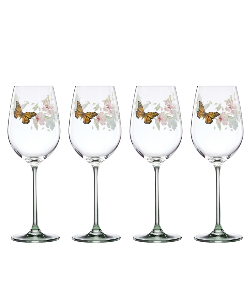 Lenox Butterfly Meadow Wine Glasses, Set of 4