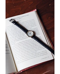 Bulova Women's Diamond Accent Black Leather Strap Watch 27mm