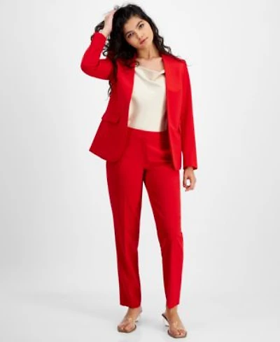 Bar Iii Womens Open Front Blazer Straight Leg Pants Created For Macys