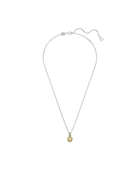 Swarovski Rhodium Plated Square Cut Color Birthstone Pendant Necklace