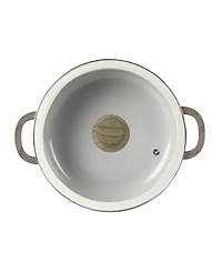 Sedona Kitchen Aluminum Qt Caldero with Silicone Rim Glass Lid and Handle Holder