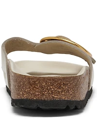 Birkenstock Women's Madrid Big Buckle High Shine Natural Leather Patent Sandals from Finish Line