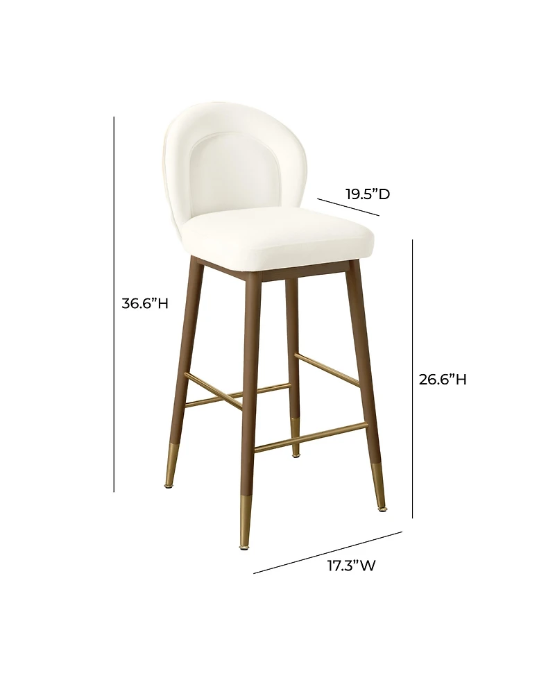 Tov Furniture 1 Pc. Velvet Counter Stool