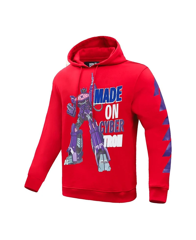 Men's and Women's Freeze Max Red Transformers Made On Cybertron Pullover Hoodie