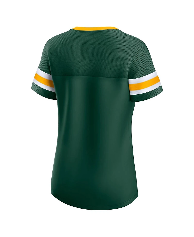 Women's Fanatics Green Bay Packers Original State Lace-Up T-shirt