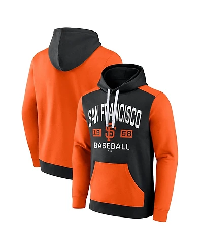 Men's Fanatics Black, Orange San Francisco Giants Chip Pullover Hoodie
