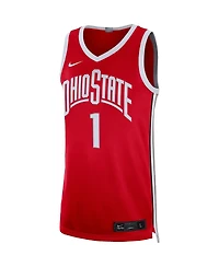 Men's Nike #1 Scarlet Ohio State Buckeyes Limited Basketball Jersey