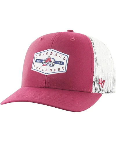 Men's '47 Brand Burgundy Colorado Avalanche Convoy Trucker Adjustable Hat