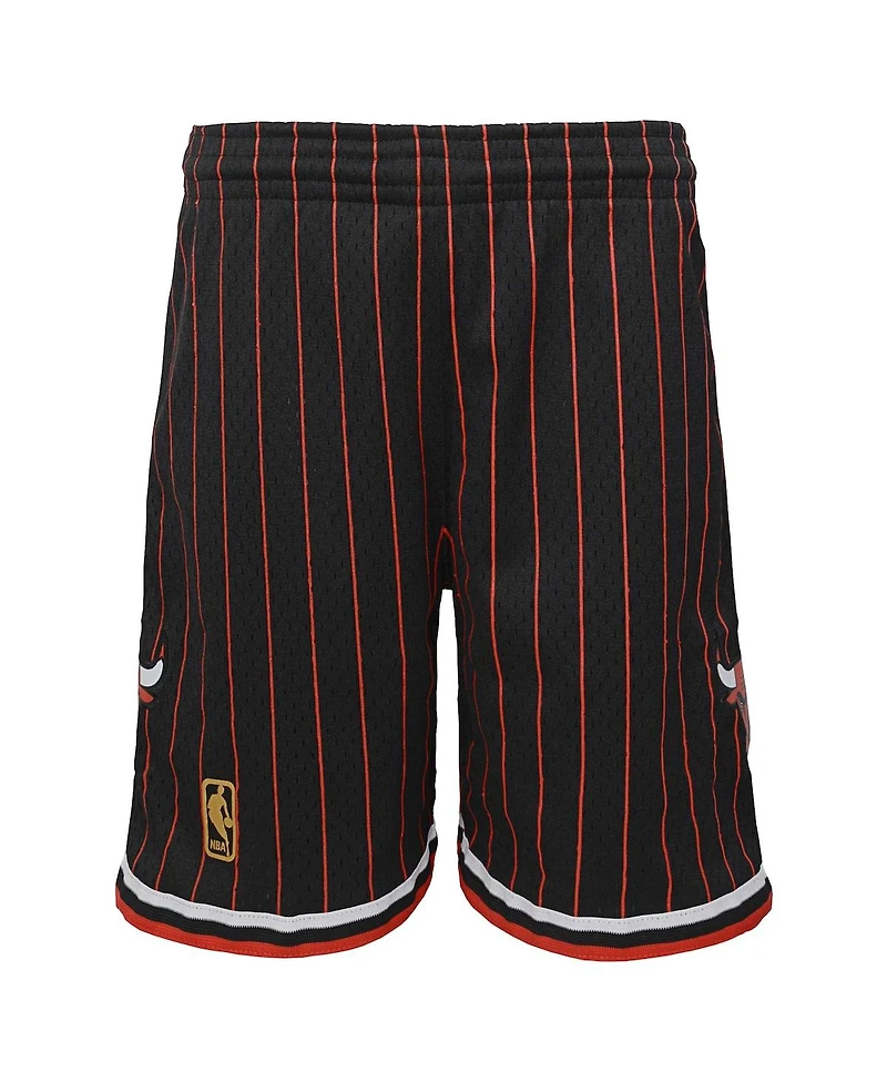 Big Boys Mitchell & Ness Black Chicago Bulls Hardwood Classics Swingman Shorts