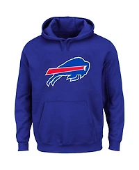 Men's Fanatics Josh Allen Royal Buffalo Bills Big and Tall Fleece Name Number Pullover Hoodie