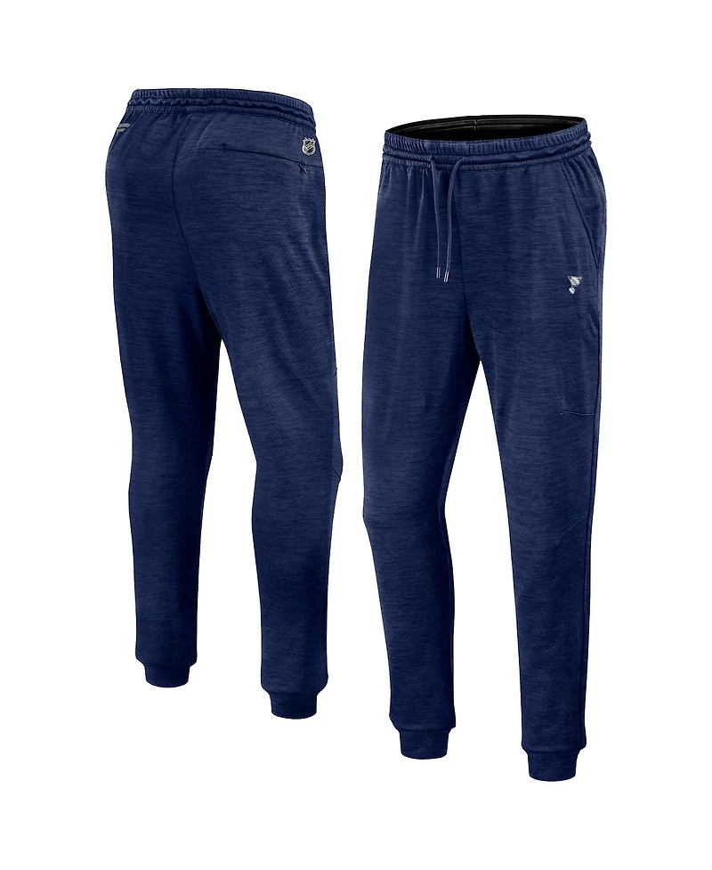 Men's Fanatics Heather Navy St. Louis Blues Authentic Pro Fleece Sweatpants