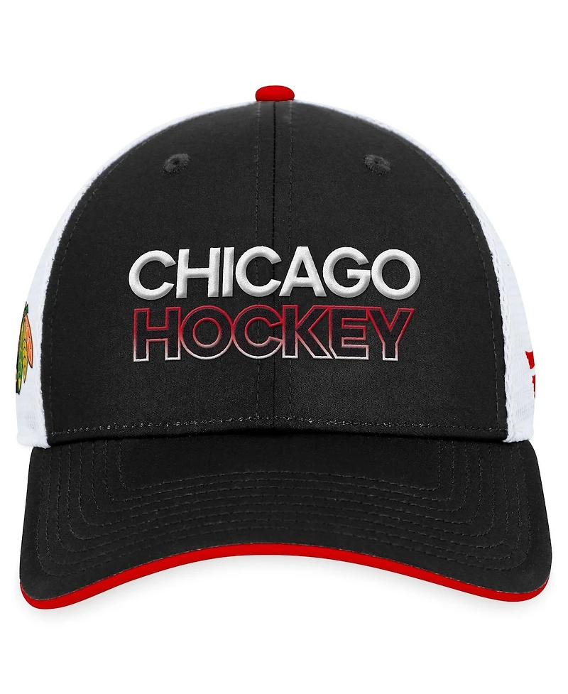 Men's Fanatics Chicago Blackhawks Authentic Pro Rink Trucker Adjustable Hat
