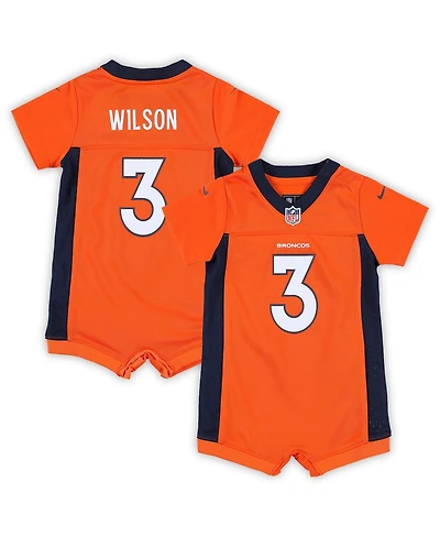 Baby Boys and Girls Nike Russell Wilson Orange Denver Broncos Game Romper Jersey